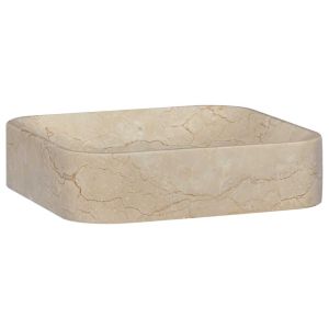 Lavatório 40x40x10 cm mármore cor creme