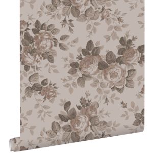 Estahome papel de parede flores vintage rosa antigo 50 x 900 cm