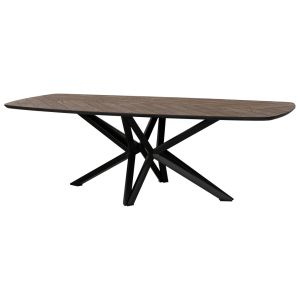 Mesa de jantar em madeira/dm na cor nogueira escura 240x100x77