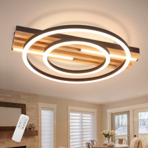 Nettlife lâmpada de teto LED integrado castanho 38x21.8