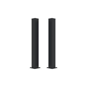 Conjunto 2 postes ferro carmo 15x15cm 145cm pretos