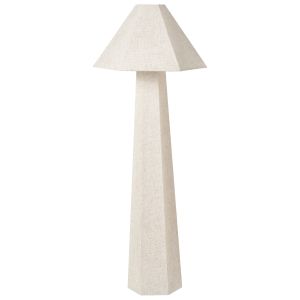 Candeeiro de pé dembi linho sintético creme claro