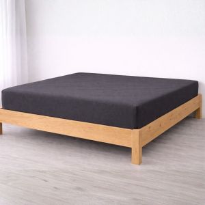 Lençol de baixo carvão cama 120cm - 100% aLGodão - donegal collections