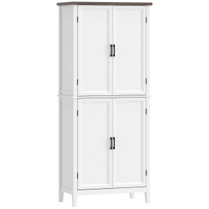 Aparador para sala de estar em mdf branco 76x40x178,5 cm