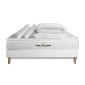 Conjunto completo de cama - colchão 160x200 cm + estrado de molas com ripas