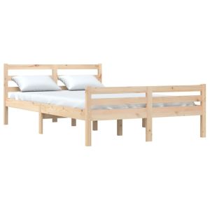 vidaXL estructura de cama doble sin colchón madera maciza 150x200 cm