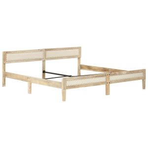 vidaXL estructura de cama sin colchón madera maciza de mango 200 cm