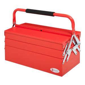 Caixa de ferramentas aço vermelho 45x22,5x34,5 cm