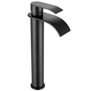 Torneira de pia cascata - cecipa max - misturador preto - inox - altura 320