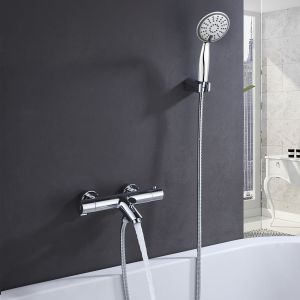 Kibath torneira para banheira com equipamento termostático bon cromados