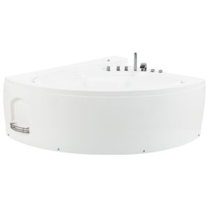 Banheira de hidromassagem de canto com LED pelican 2060 x 1650 mm branco