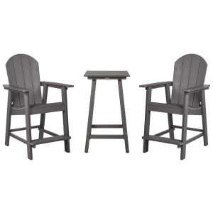 Conjunto bistro adirondack cinzento escuro