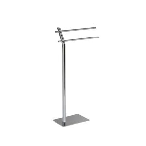 Toalheiro de metal cromado 30x20x81 cm
