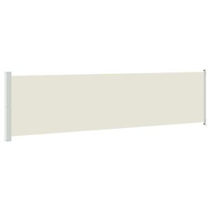 Toldo lateral retrátil para pátio 600x160 cm cor creme