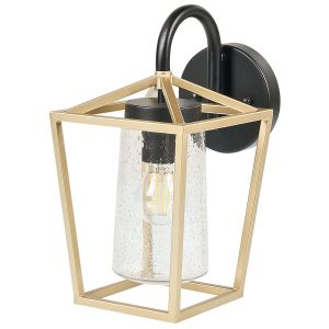 Candeeiro de parede para exterior ordie dourado