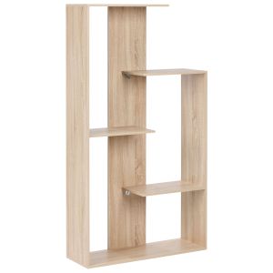 Estante com 3 prateleiras kahntah 163 cm castanho claro