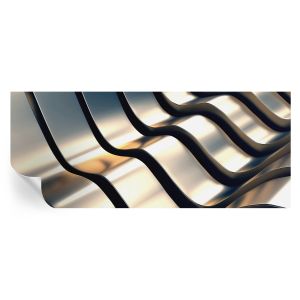 Papel de parede vinílico ondas metálicas 250x104 tulup