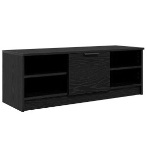 Móvel de tv - helloshop26 - 102x35x36,5 cm - preto - madeira de engenharia