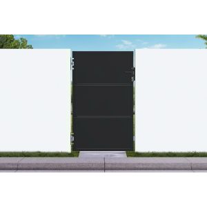 Portão nali aço preto mate 1x1,6 m