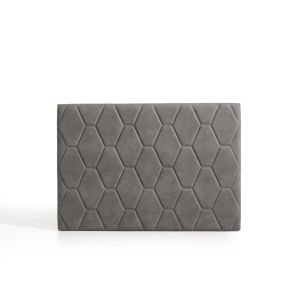 Cabeceira ágata para cama de 80 de tela gris 115x115x8. Matris