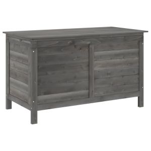 Caixa arrumação p/ jardim 99x49,5x58,5cm abeto maciço antracite