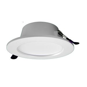 Downlight LED "oásis" redondo embutido 7w 3000k moldura branca