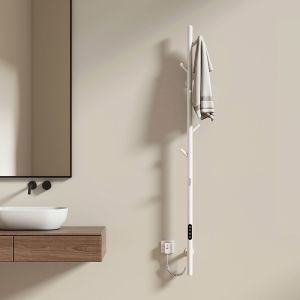 Emke toalheiro elétrico Wi-Fi 150x12,5 cm branco brilho app tuya