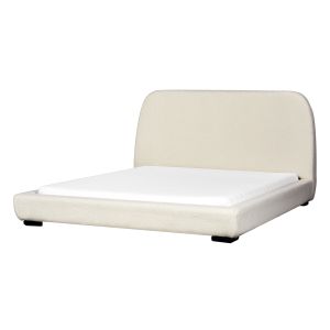 Cama bouclé roisel 160 x 200 cm creme claro