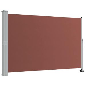 Toldo lateral retrátil para pátio 160x300 cm castanho