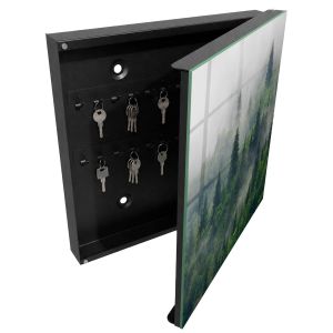 Caixa de chaves de parede decorativa 30x30x5, abertura à direita tulup