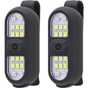 Luz LED clipe 450 lm corredores camping recarregável