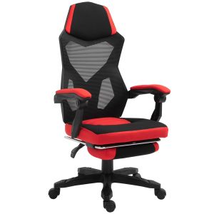 Cadeira de escritório esponja, tecido de malha vermelho