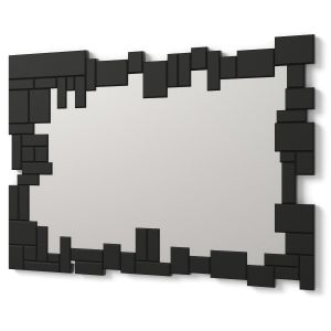 Dekoarte - espelhos decorativos irregular preto|100x70cm