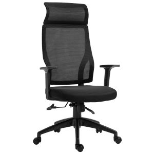 Cadeira de escritório malha preto 64x61x128,9 cm