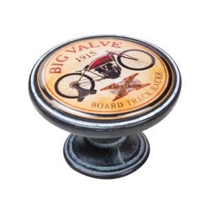 Puxador 37mm válvula grande de óxido depicado, lote de 12