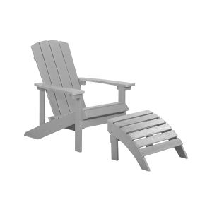 Cadeira de jardim adirondack cinzento claro