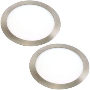2x downlight LED 18 w, embutido, branco 3000k, 1440 lm, interna