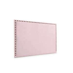 Cabeceira estofada modena duo aqualine 145x120x8 cm - rosa claro - moonia