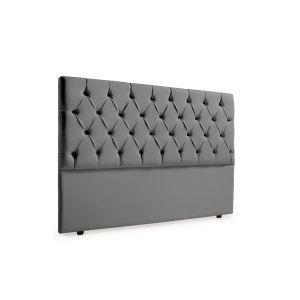 Cabeceira estofada capri pele sintética 90x120x12 cm - azul escuro - moonia