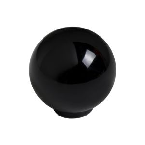 Puxador esfera abs 24mm preto brilhante, lote com 75