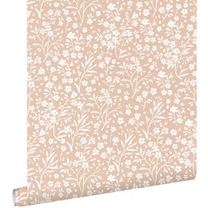 Estahome papel de parede flores terracota claro 50 x 900 cm