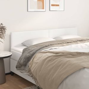 Cabeceira de cama 2 pcs couro artificial 90x5x78/88 cm branco ptob9462
