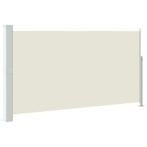 Toldo lateral retrátil para pátio 170x300 cm creme
