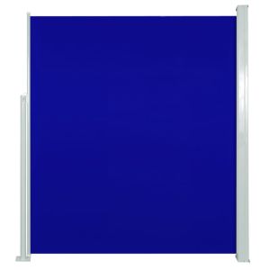 Toldo lateral retrátil para pátio 160x300 cm azul