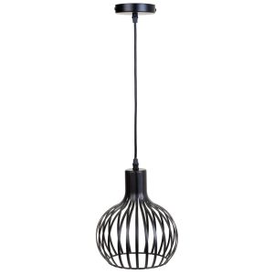 Candeeiro de teto em metal preto 20x20x108