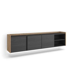Móvel de tv, 207x35x50cm, suspensos, LED rf4841