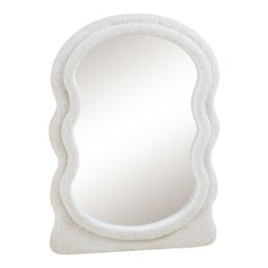Espelho de parede - helloshop26 - 80 x 60 cm - moldura em tecido peluche -