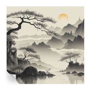 Papel parede adesivo paisagem oriental 250x250 tulup