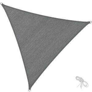 Toldo de polietileno triangular proteção uv, 3,6 x 3,6 x 3,6 m, cinzento