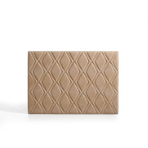 Cabeceira rubí para cama de 80 de tela camel 115x115x8. Matris